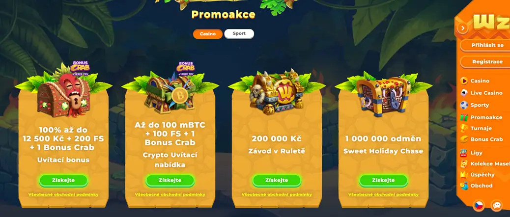 Wazamba bonusy